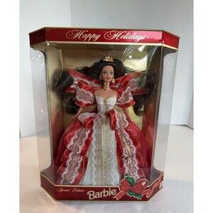 1997 Happy Holidays Barbie Green Eyes Special Edition Christmas Decor NEW W/BOX